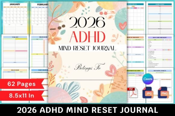 2026 ADHD Mind Reset Journal Editable: Your Practical Anchor for Focus, Calm, and Intentional Living