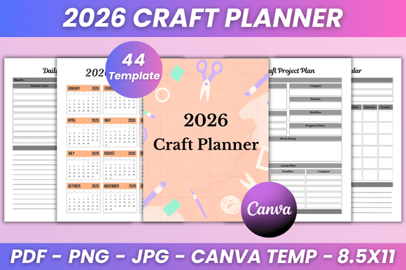 2026 Craft Planner Kdp Interior: A Fully Editable, Print-Ready Planning System for Makers and Creative Entrepreneurs