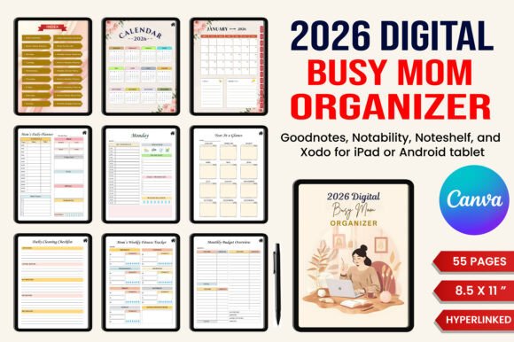 2026 Digital Busy Mom Organizer