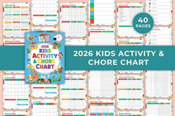 2026 Kids Task Chore Chart Canva KDP