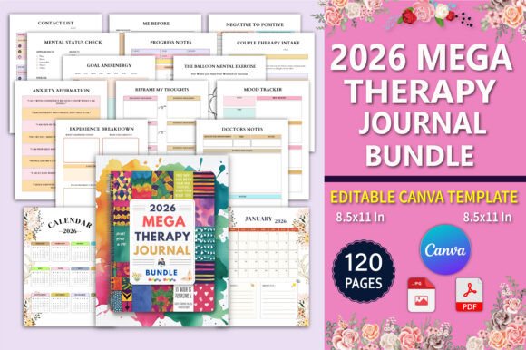 🧠 2026 Mega Therapy Journal Bundle