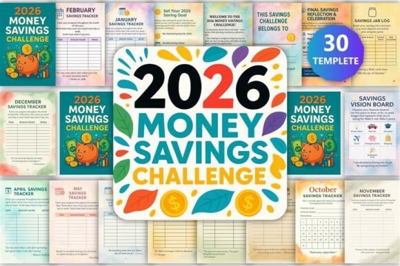 2026 Money Savings Challenge Canva
