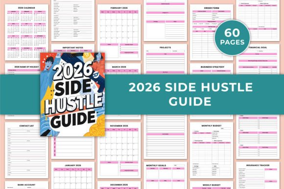 2026 Side Hustle Guide: Your All-in-One Canva & KDP Business Planner