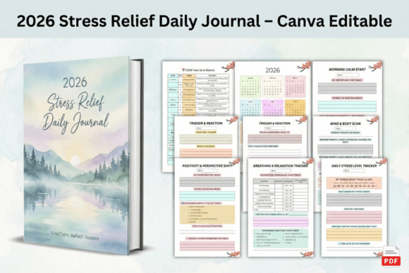 2026 Stress Relief Daily Journal