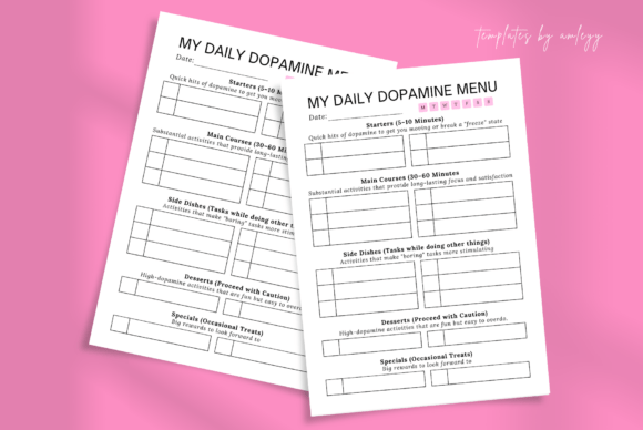 ADHD Dopamine Menu Planner Template