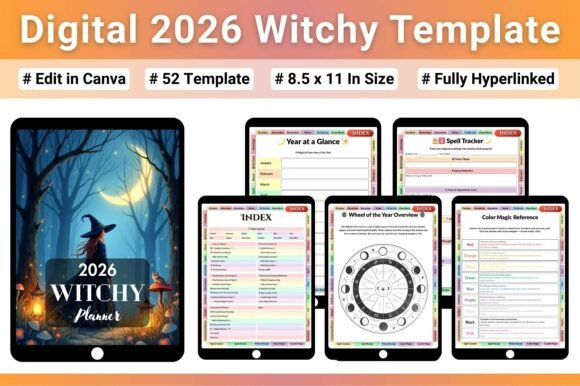 Digital 2026 Witchy Template