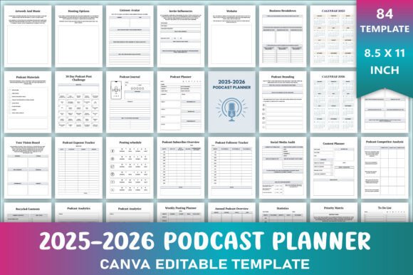 Master Your Podcast Journey: The Ultimate 2025–2026 Podcast Planner for Creators, Entrepreneurs & Content Makers