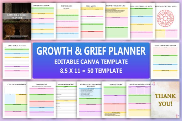 Navigate Healing and Transformation with Grace: The Growth Grief Planner as a Compass for Life After Loss